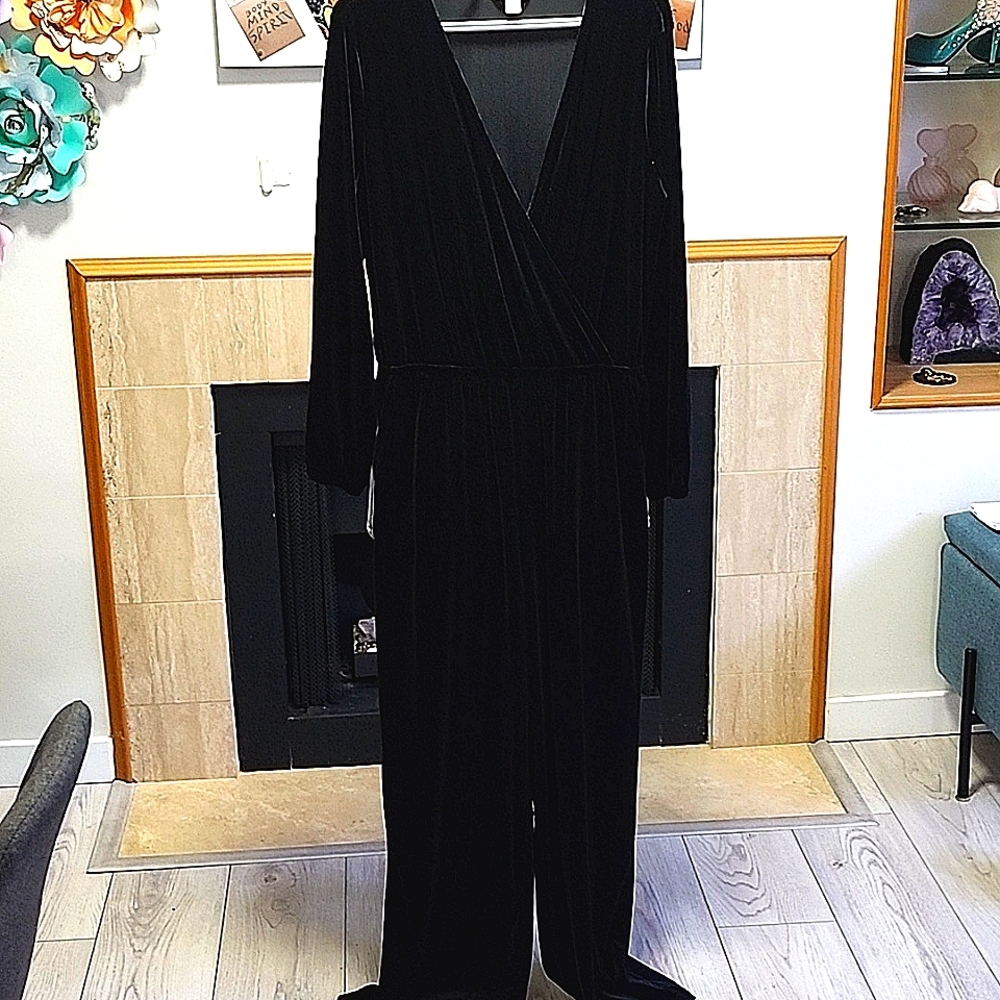 Black Velvet Jumpsuit